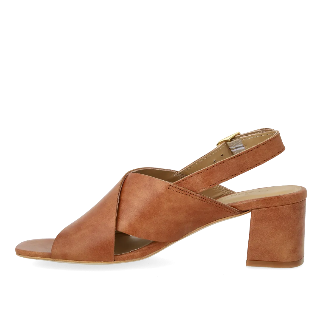 Sandal with block heel