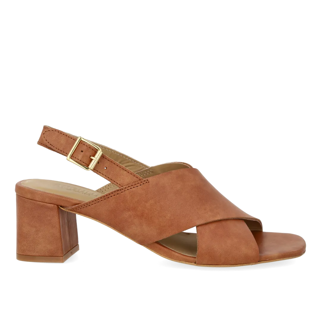 Sandal with block heel