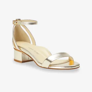Sarah Flint Perfect Block Sandal 30 :: Gold Nappa