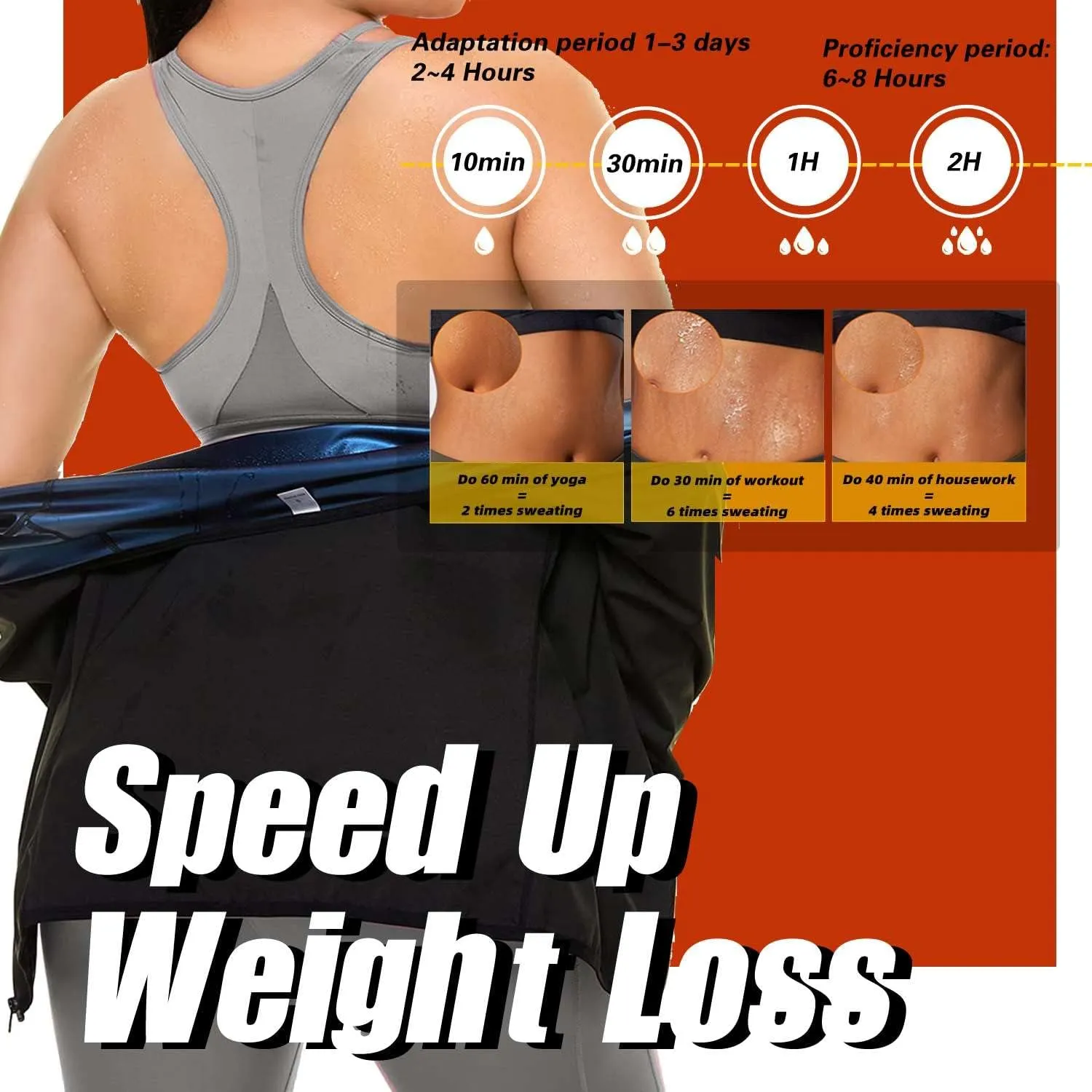 Sauna Suit Shirt For Women Weight Loss Waist Trainer Sweat Vest Workout Fajas Long Sleeve