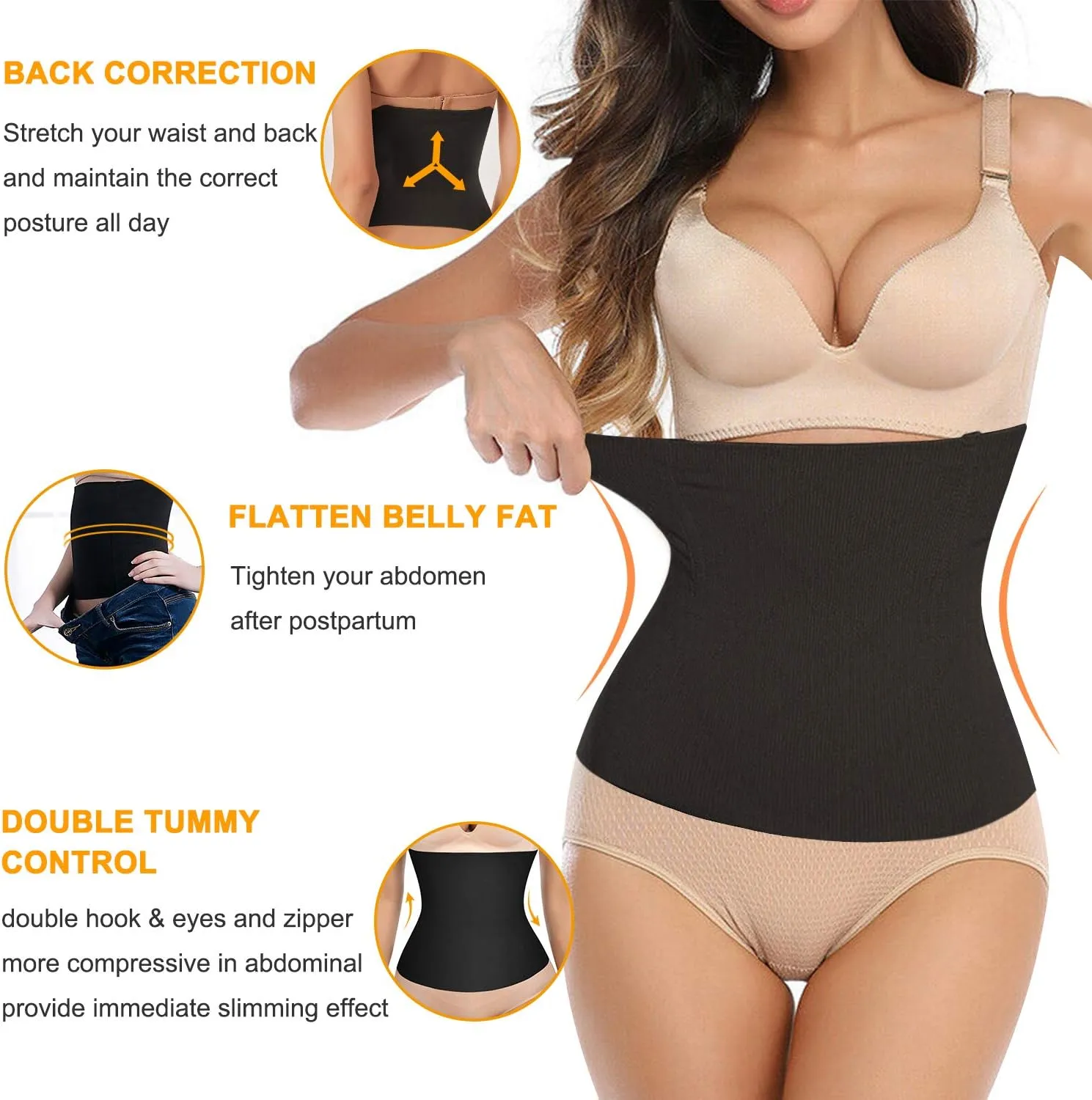 SCARBORO Postpartum Belly Band Maternity Support Recovery Belt Girdles for Women Body Shaper Tummy Control Waist Trainer