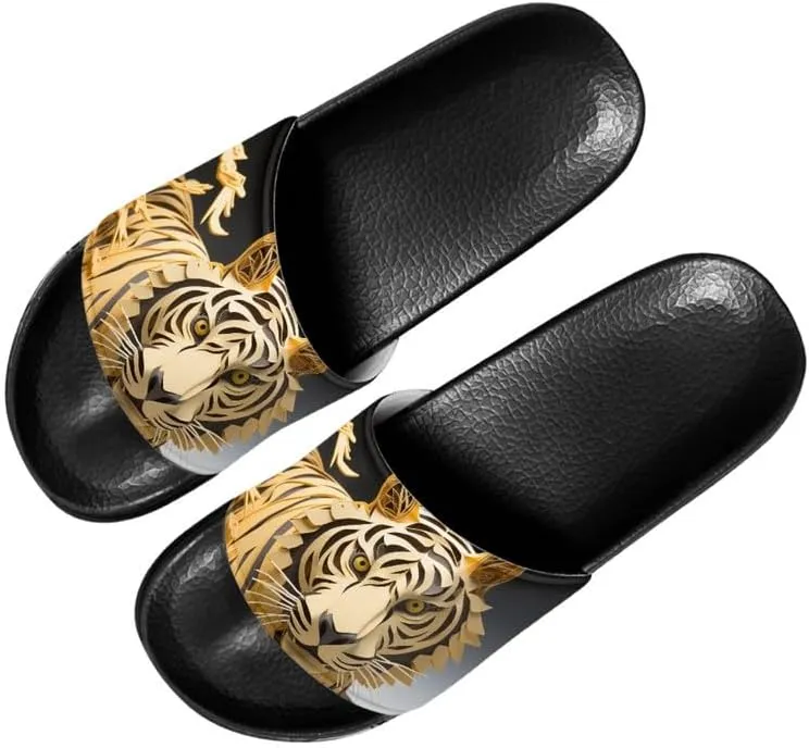 Semioury Lemon Home Slippers Non-Slip Quick Drying Women Balloon Forest Open Toe Shower Bathroom Slippers EVA Rubber Slipper