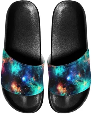 Semioury Starry Sky Cozy Home Shoes Tulip Tie-Dye Soft Sole Bedroom Anti-Skid Outdoor Sole House Shoes for Women Men Family