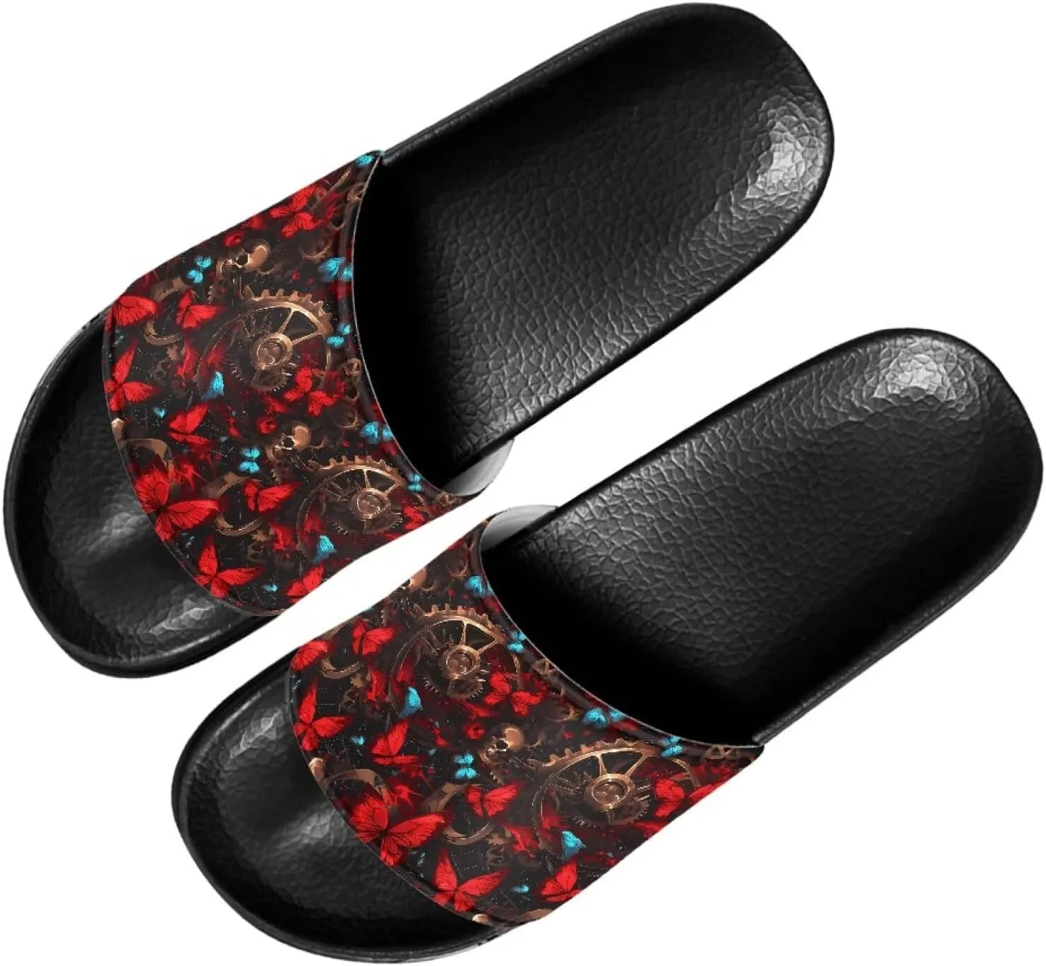Semioury Starry Sky Cozy Home Shoes Tulip Tie-Dye Soft Sole Bedroom Anti-Skid Outdoor Sole House Shoes for Women Men Family