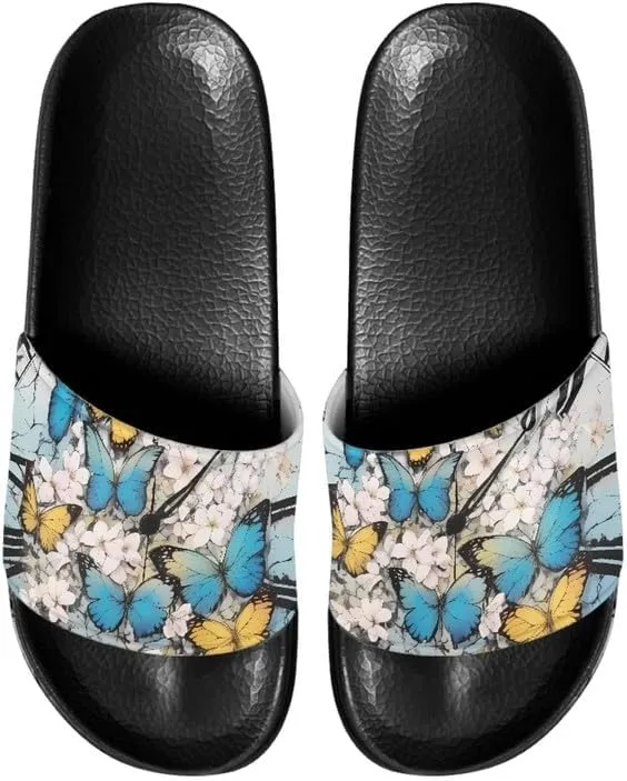 Semioury Sunflower Summer Open Toe House Shoes Halloween Butterfly LGBTQ Hotel Guest Indoor Home Beach Non Slip Sandal Quick