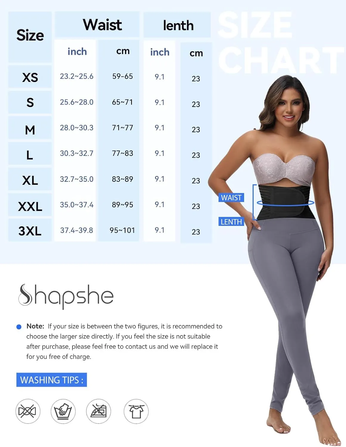 SHAPSHE Back Support Belt Waist Trainer for Women Lower Back Pain Postpartum Recovery Workout Body Shaper for Women/Men