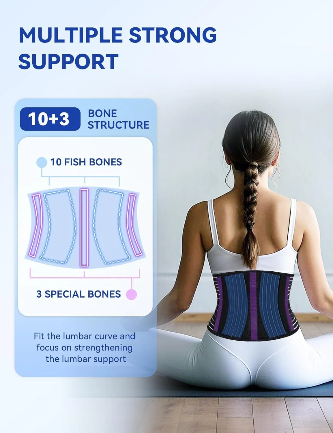 SHAPSHE Back Support Belt Waist Trainer for Women Lower Back Pain Postpartum Recovery Workout Body Shaper for Women/Men