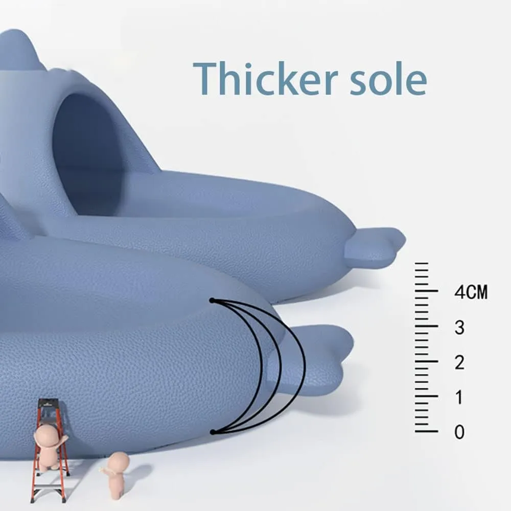 Shark Slides for Women Men, Non-slip Open Toe Shark slippers, Casual Cloud Slides, Shark Sandals