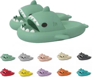 Shark Slides for Women Men, Non-slip Open Toe Shark slippers, Casual Cloud Slides, Shark Sandals