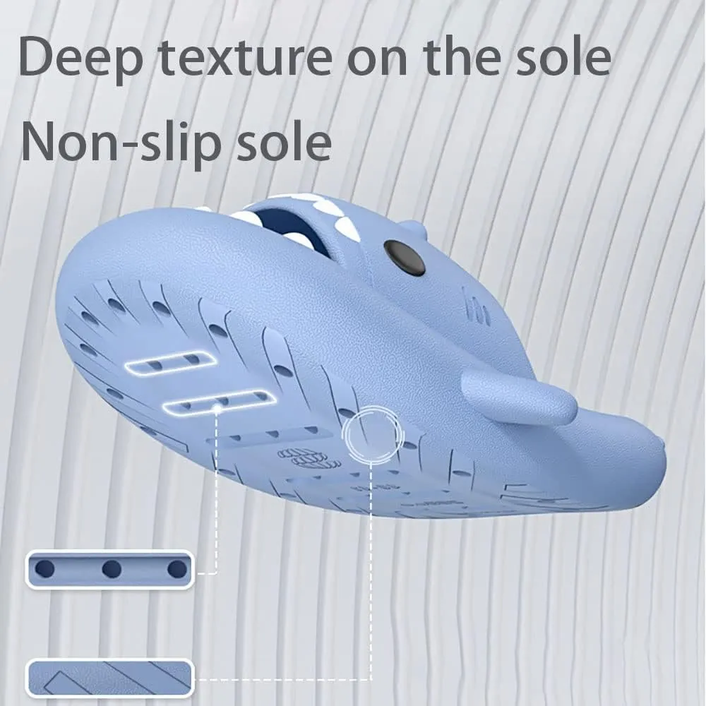 Shark Slides for Women Men, Non-slip Open Toe Shark slippers, Casual Cloud Slides, Shark Sandals