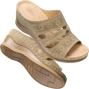 SHIBEVER Wedge Sandals for Dressy Women Platform Summer Womens Low Heels Arch Support Sandal