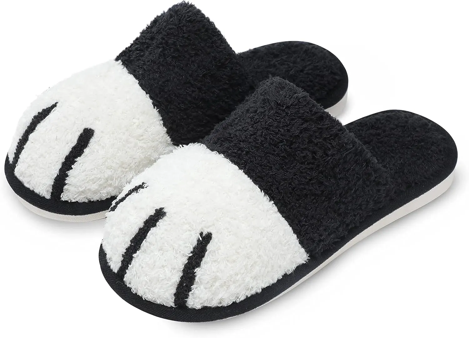 SINNO Cute Animal Slippers for Women Indoor Outdoor Memory Foam House Slipper Soft Warm Cozy Fuzzy Bedroom Non-Slip Shoes Christmas Gift ladies