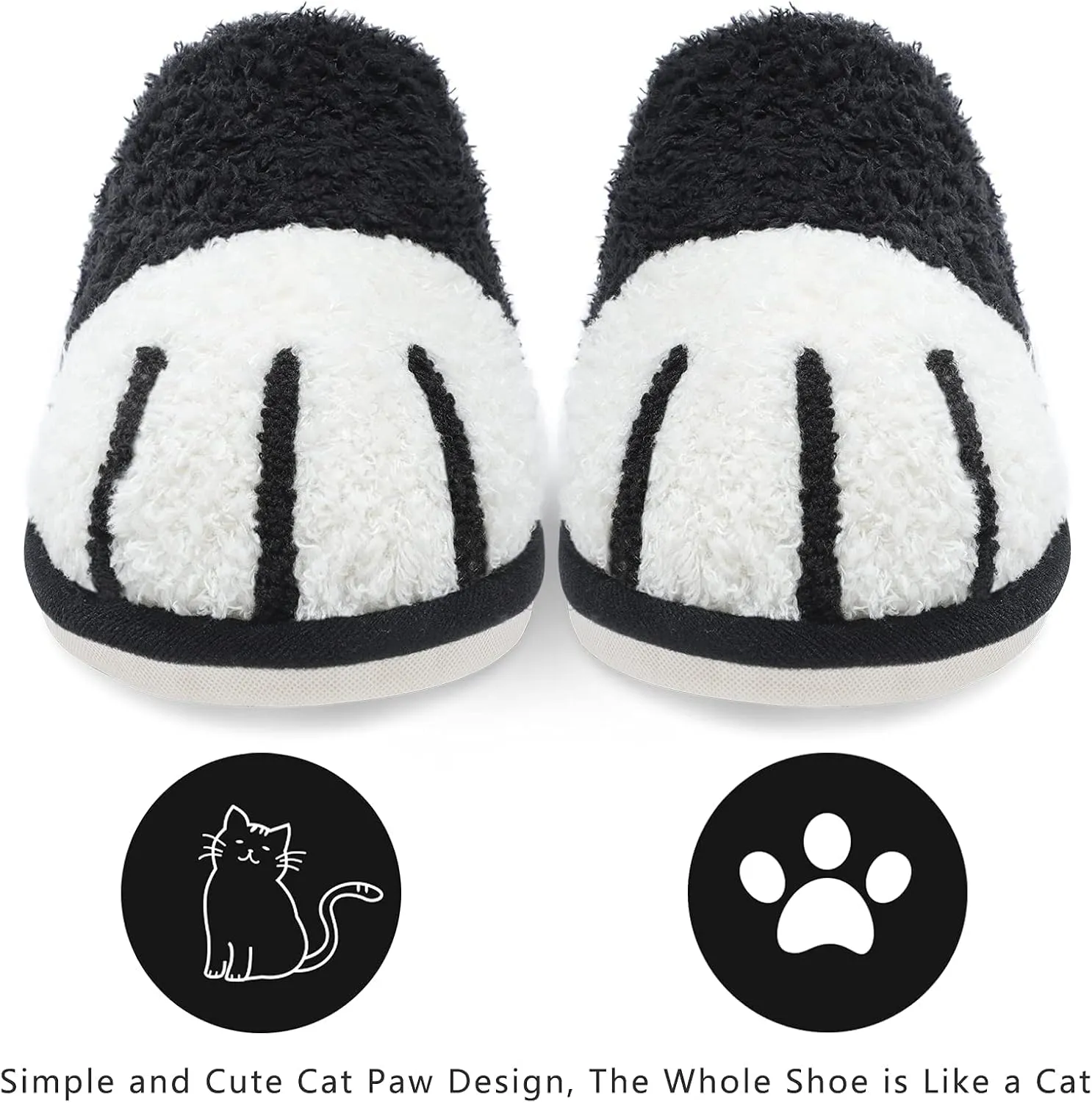 SINNO Cute Animal Slippers for Women Indoor Outdoor Memory Foam House Slipper Soft Warm Cozy Fuzzy Bedroom Non-Slip Shoes Christmas Gift ladies