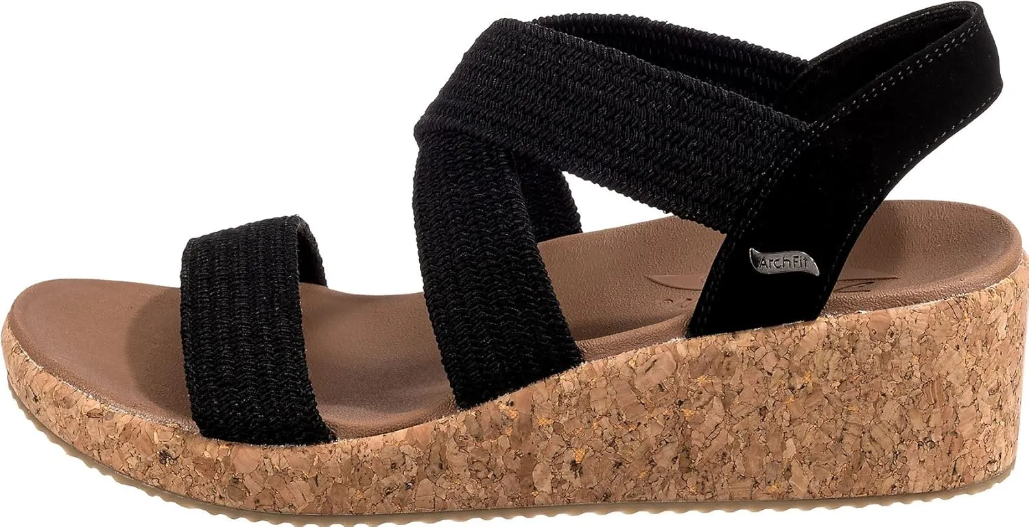 Skechers Women's Arch Fit Beverlee-Love Stays Wedge Sandal, 5.5