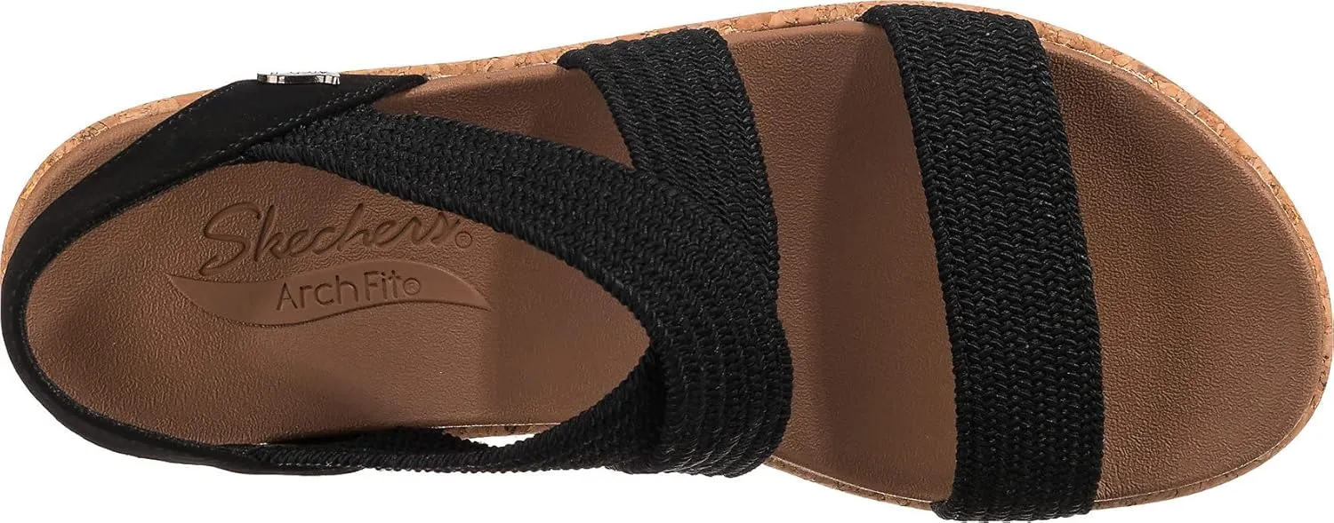 Skechers Women's Arch Fit Beverlee-Love Stays Wedge Sandal, 5.5