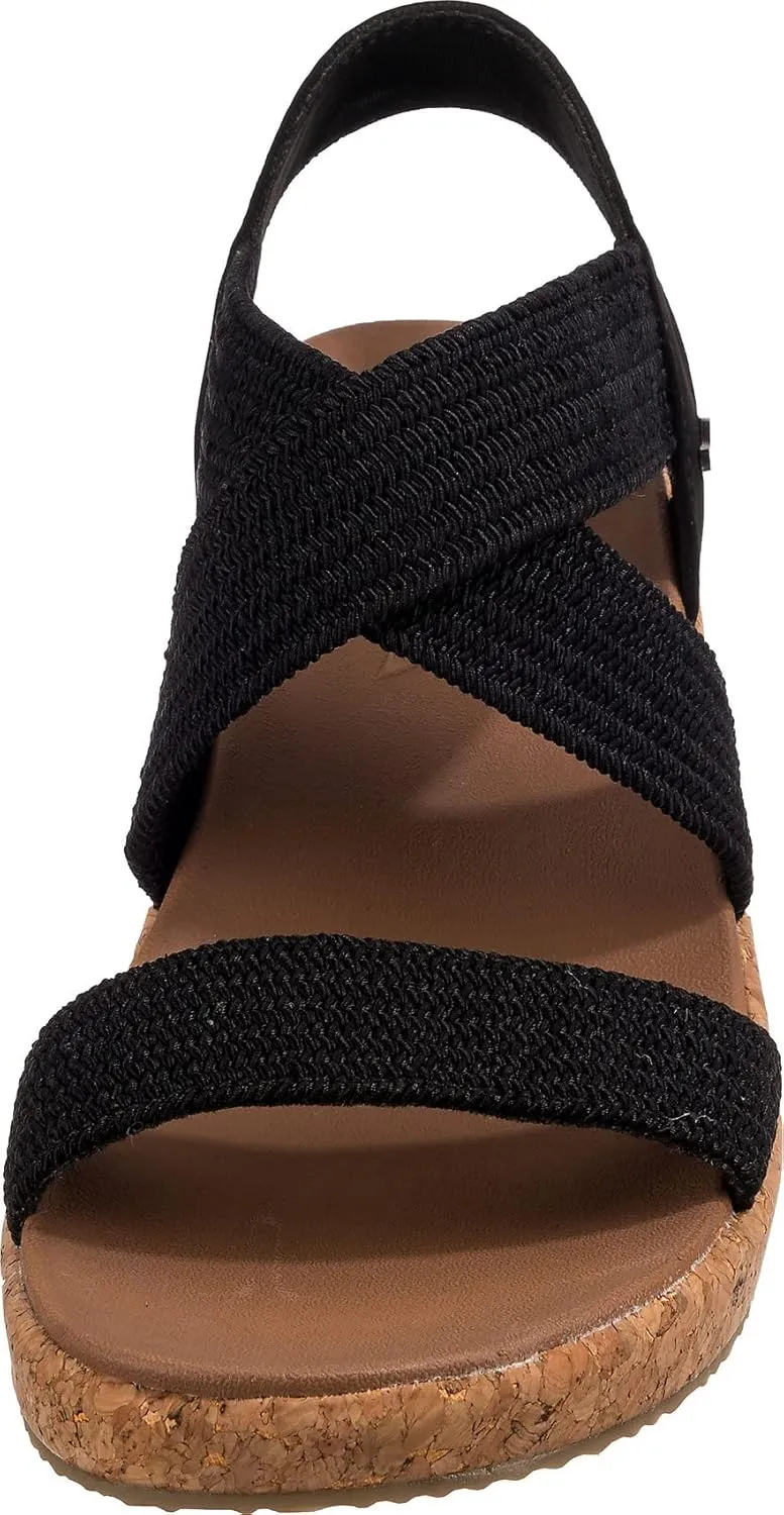 Skechers Women's Arch Fit Beverlee-Love Stays Wedge Sandal, 5.5