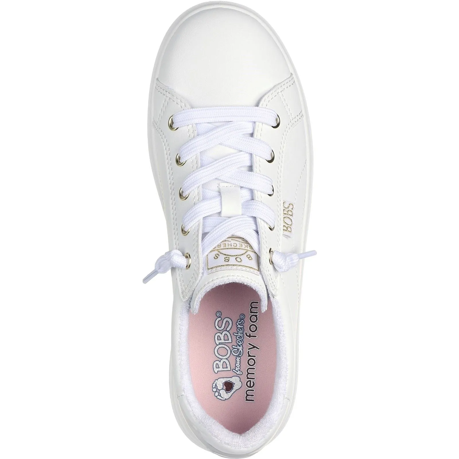 Skechers Women's BOBS D'Vine Instant Delight Trainer in White