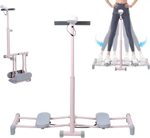 Ski Machine Collapsible Leg Magic Machine Leg Stretcher Split Machine Pelvic Floor Trainer Kegel Trainer Workout Equipment for at Home Gym Pink
