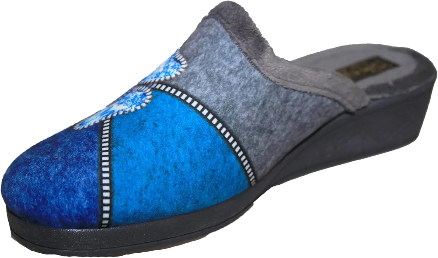 Sleepers Womens/Ladies Kimberly Flower Trim Mule Slippers