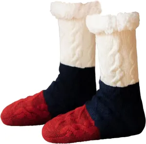 Slipper Socks for Women with Gripper - Cozy Soft Thick Fuzzy Non Slip Indoor Home Grips Socks - Winter Non Slip Thick Fuzzy Socks