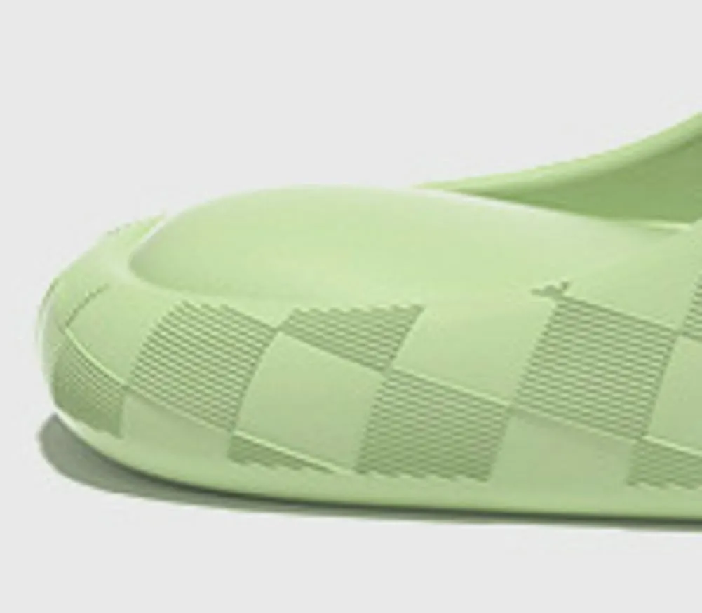 Slippers for Women Cute Anti-Slip EVA Beach Pool Shower Slippers Shoes Checkered Indoor Sandal Slides Cloud Sandals 2025