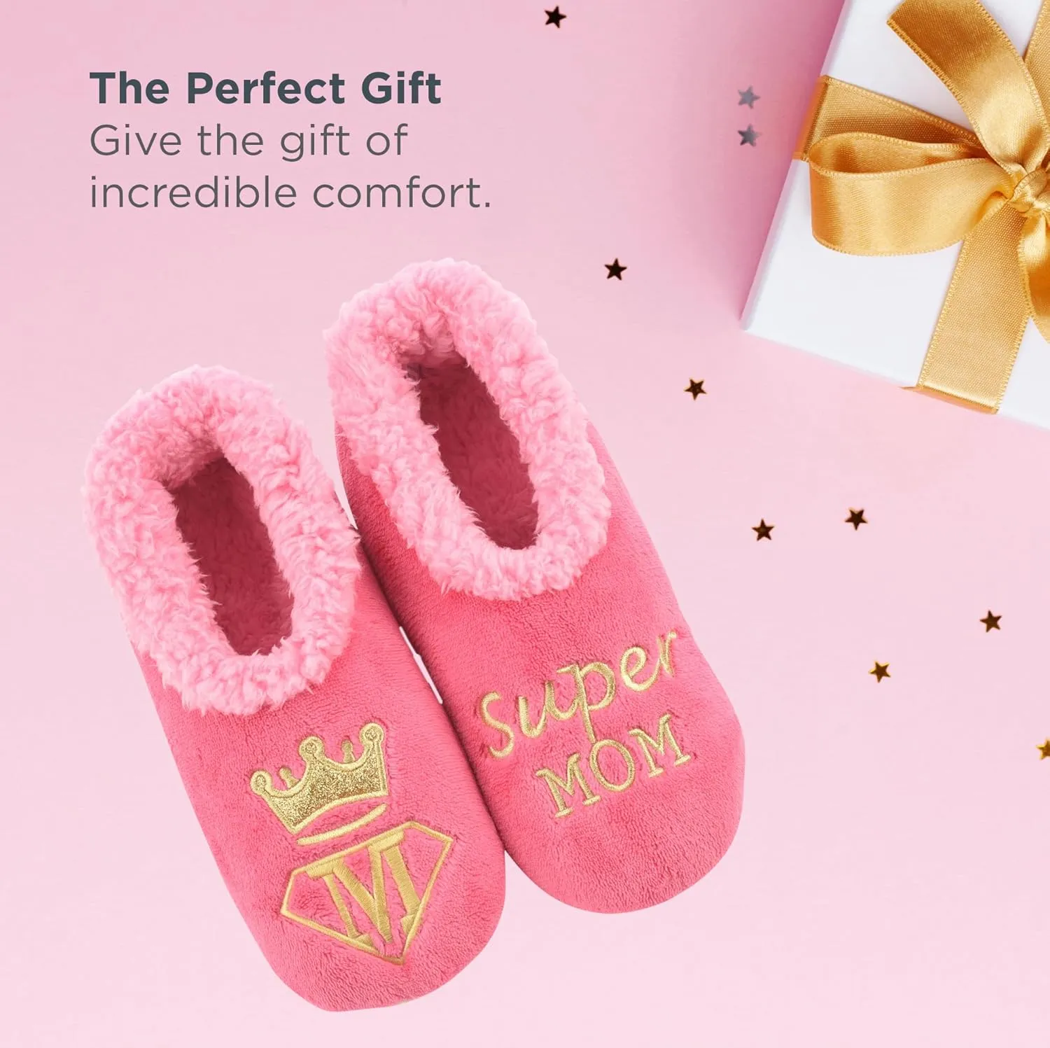 Snoozies Pairable Slipper Socks - Funny House Slippers for Women, Non-Slip Fuzzy Slipper Socks