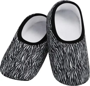 Snoozies Skinnies Slipper Socks Cozy, Foldable Slippers for Women, Non Slip Socks for Travel & Indoors - Bright Daisy