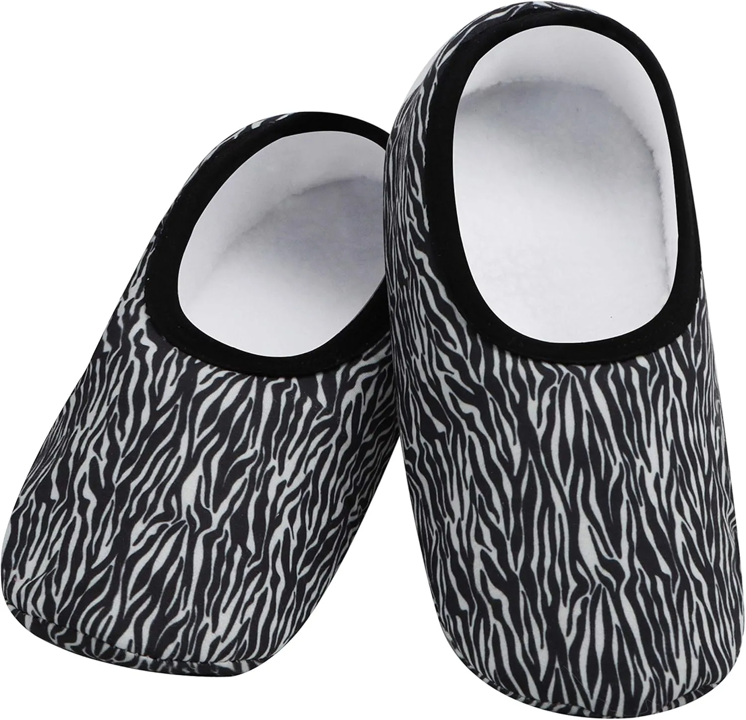 Snoozies Skinnies Slipper Socks Cozy, Foldable Slippers for Women, Non Slip Socks for Travel & Indoors - Bright Daisy