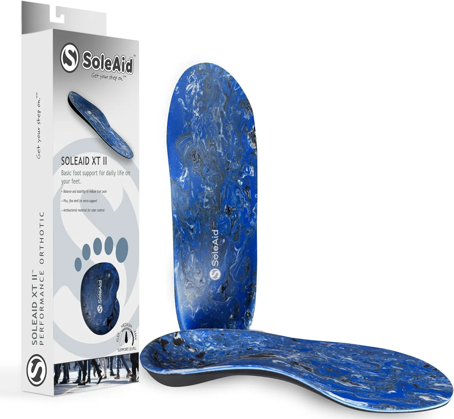 SoleAid XTII Insoles - 3-Layer Performance Insole with Semi-rigid Arch Support - Light Weight, Shock Absorbing, Anti-Fatigue, Functional Foot Supports for Plantar Fasciitis (Men's 12-12.5 / Women's -)