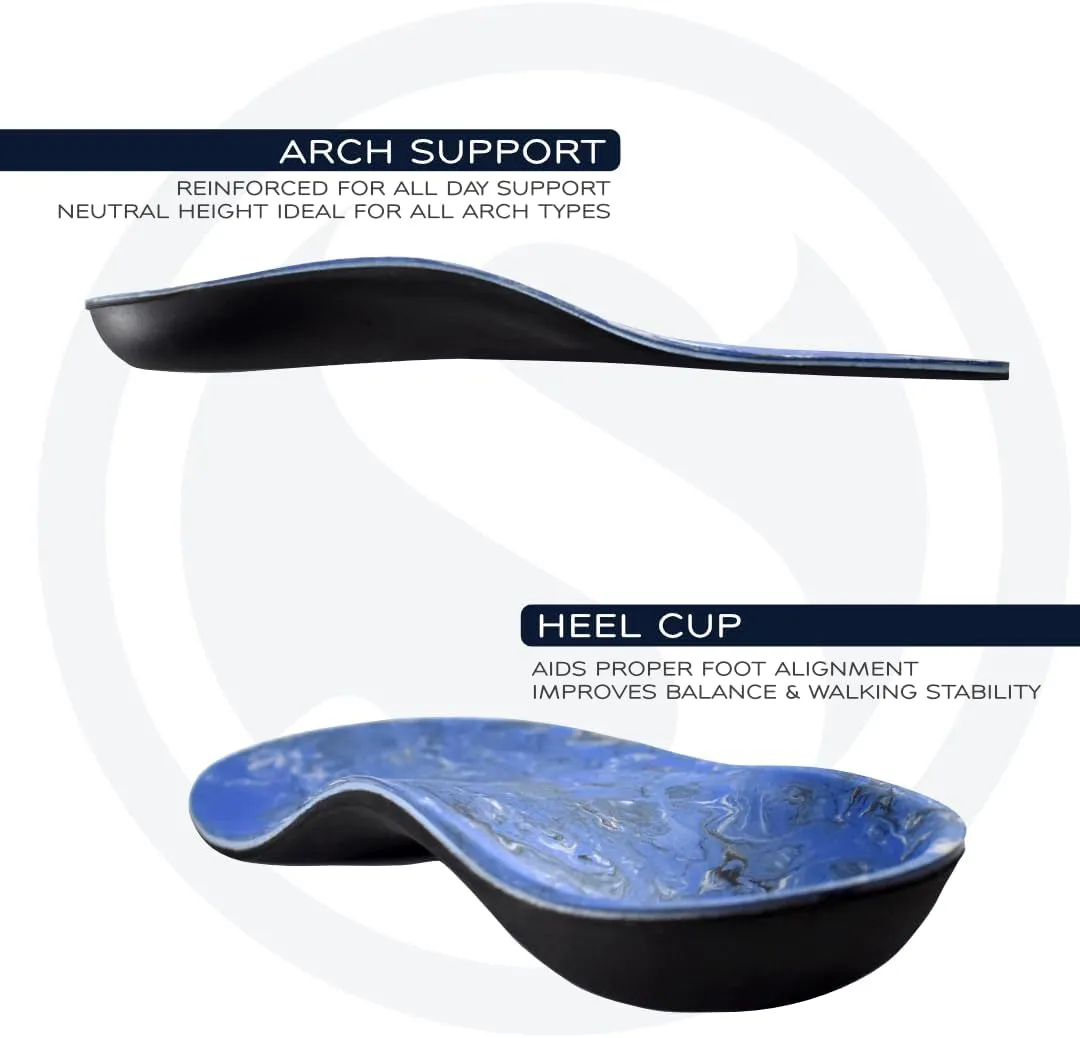 SoleAid XTII Insoles - 3-Layer Performance Insole with Semi-rigid Arch Support - Light Weight, Shock Absorbing, Anti-Fatigue, Functional Foot Supports for Plantar Fasciitis (Men's 12-12.5 / Women's -)