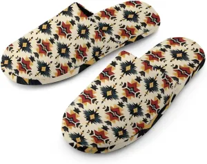 Southwest Native Ethnic Pattern Men's Slipper Non Slip Comfortable Winter Warm Home House Shoes Indoor Slippers