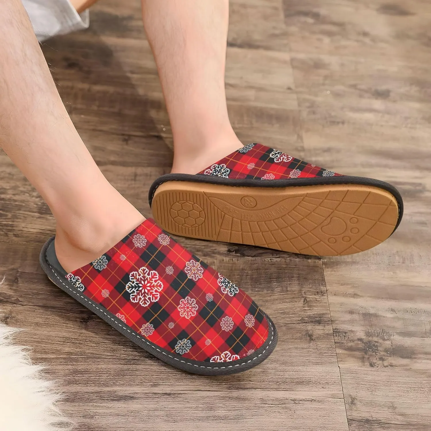 Spa Slippers Indoor House Fuzzy Slippers Soft Memory Foam Non-Slip Home Slipper Winter Shoes For Bedroom Hotel Travel 4-11
