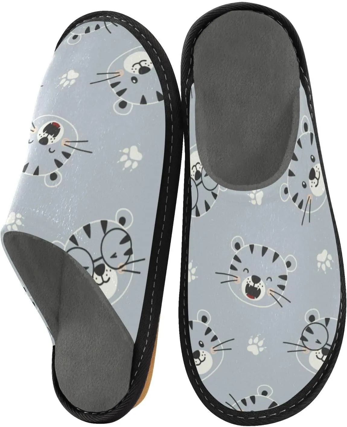 Spa Slippers Indoor House Fuzzy Slippers Soft Memory Foam Non-Slip Home Slipper Winter Shoes For Bedroom Hotel Travel 4-11
