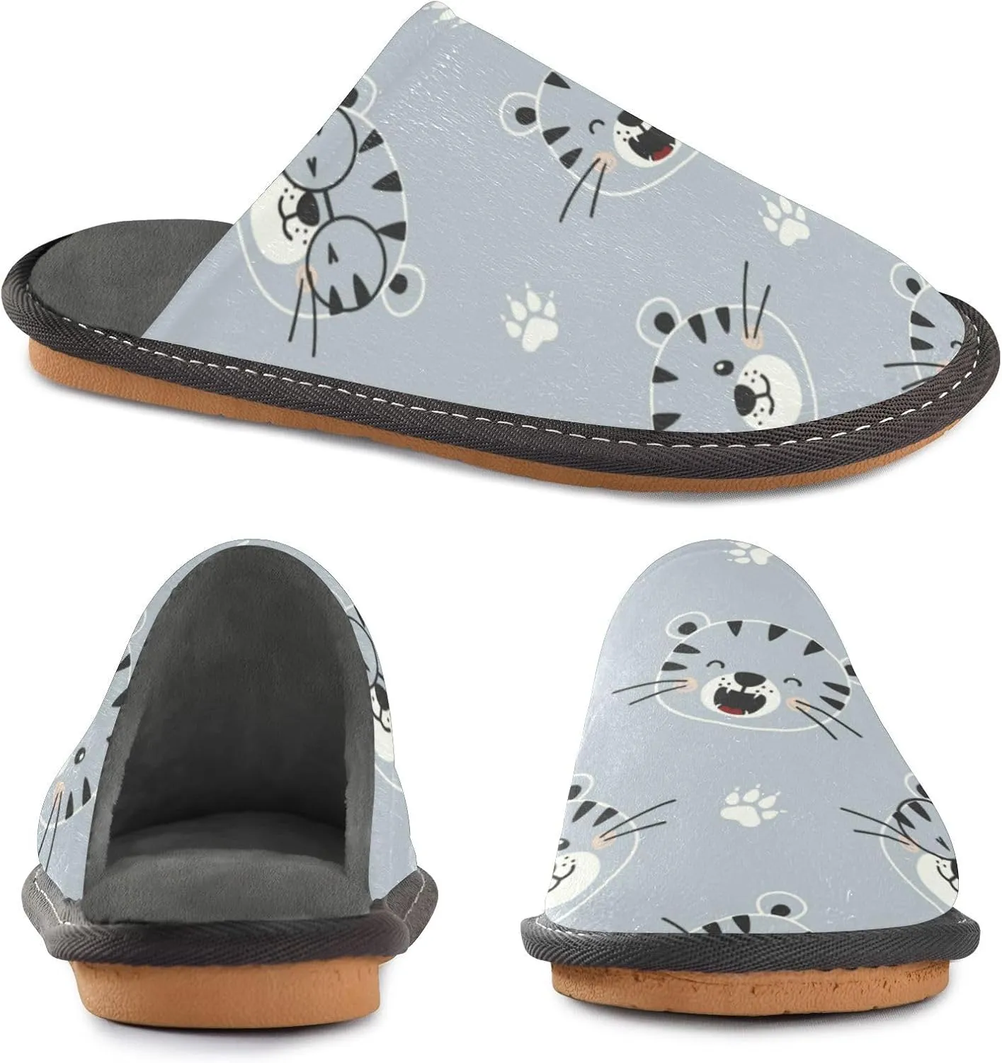Spa Slippers Indoor House Fuzzy Slippers Soft Memory Foam Non-Slip Home Slipper Winter Shoes For Bedroom Hotel Travel 4-11