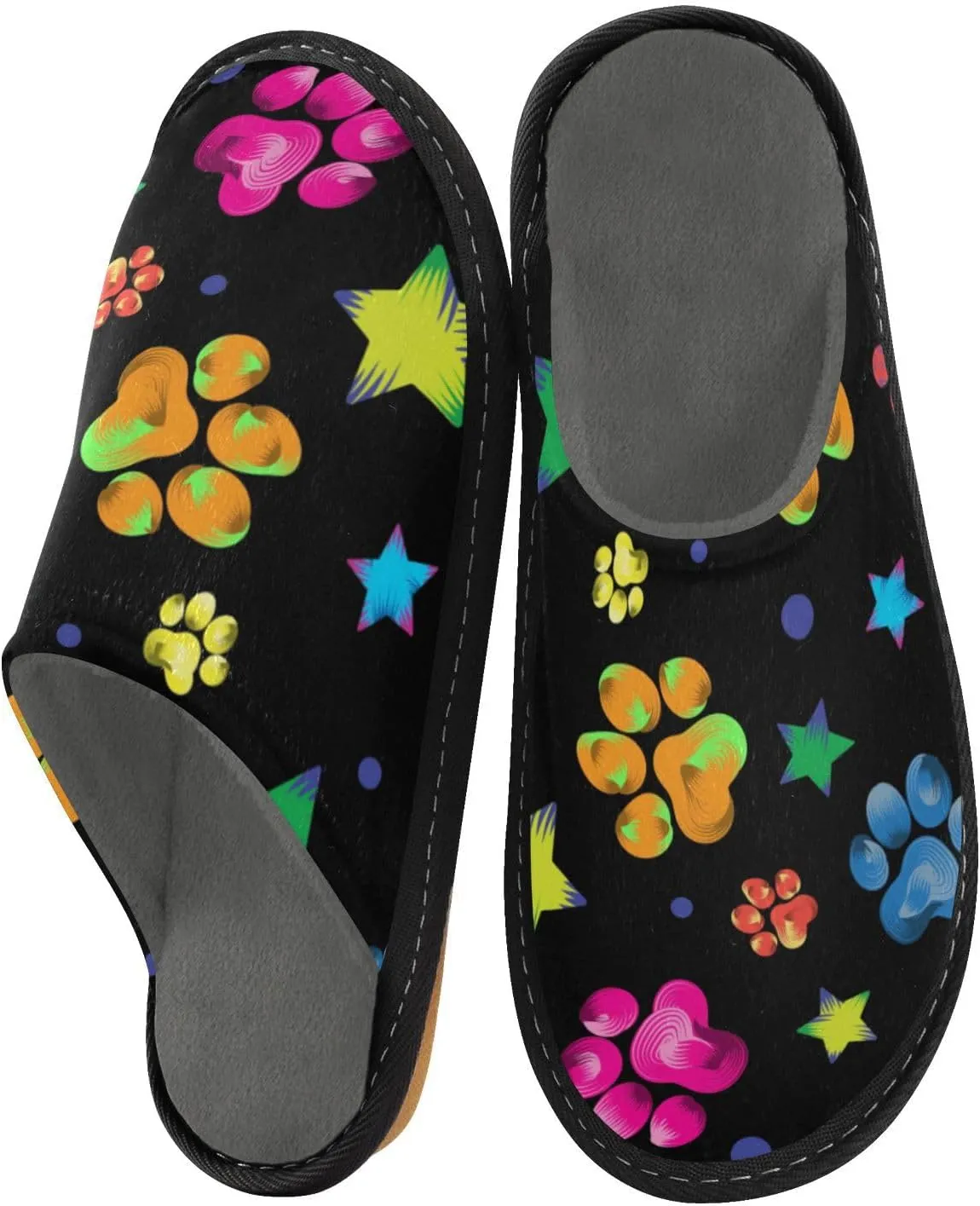 Spa Slippers Indoor House Fuzzy Slippers Soft Memory Foam Non-Slip Home Slipper Winter Shoes For Bedroom Hotel Travel 4-11