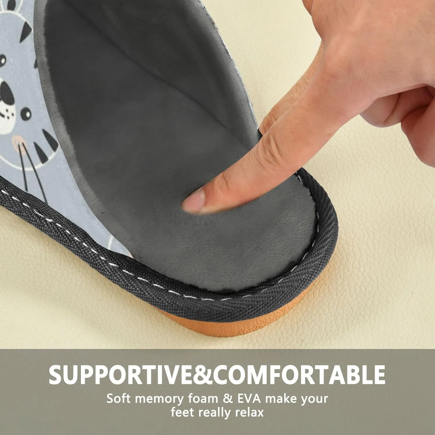 Spa Slippers Indoor House Fuzzy Slippers Soft Memory Foam Non-Slip Home Slipper Winter Shoes For Bedroom Hotel Travel 4-11