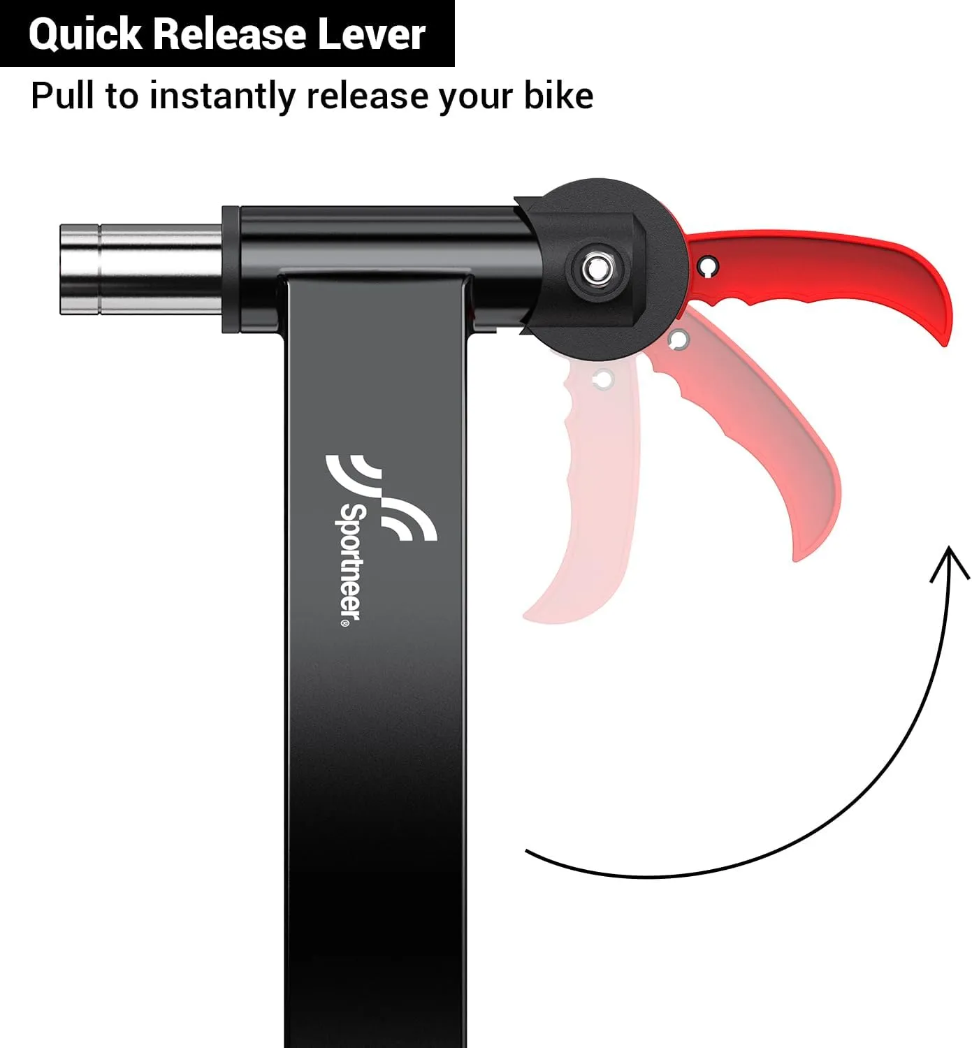 Sportneer Bike Trainer - Magnetic Stationary Bike Stand for 26-28" & 700C Wheels - Adjustable 6 Level Resistance Bike Trainer Stand for Indoor Riding with Quick Release Lever & Front Wheel Riser Block
