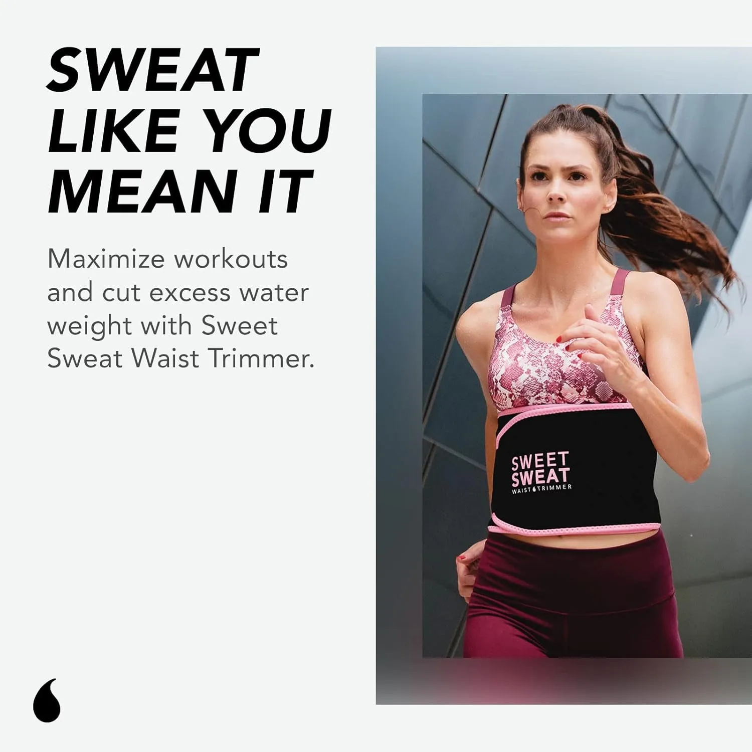 Sports Research® Sweet Sweat Waist Trimmer - Premium Sweat Enhancing Fitness Belt for Women & Men - 5 Adjustable Sizes