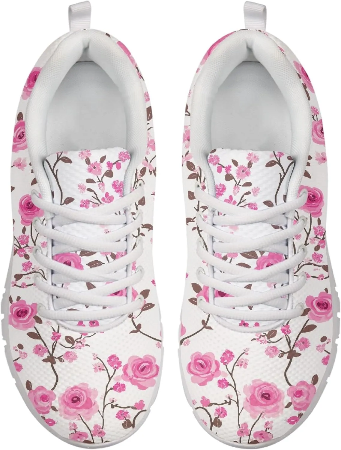 Sports Shoes for Women Trainer Running Travel Sneaker Causal Walking Low Heel Lace Up Teens Adults Sneakers Breathable