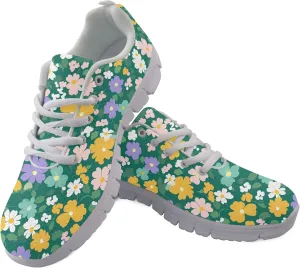 Sports Shoes for Women Trainer Running Travel Sneaker Causal Walking Low Heel Lace Up Teens Adults Sneakers Breathable