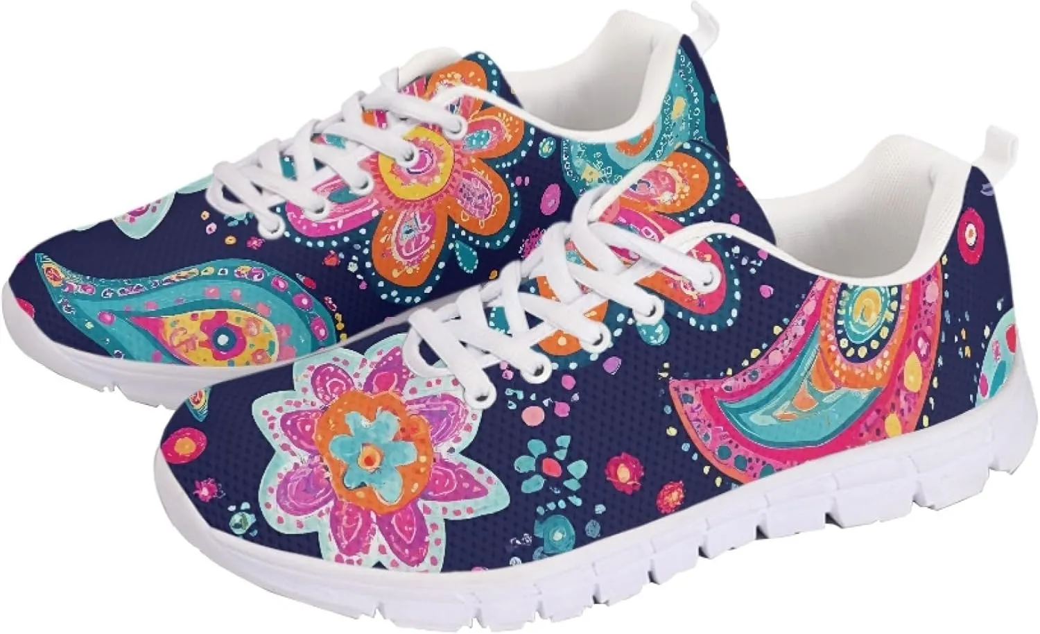 Sports Shoes for Women Trainer Running Travel Sneaker Causal Walking Low Heel Lace Up Teens Adults Sneakers Breathable