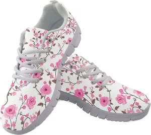 Sports Shoes for Women Trainer Running Travel Sneaker Causal Walking Low Heel Lace Up Teens Adults Sneakers Breathable