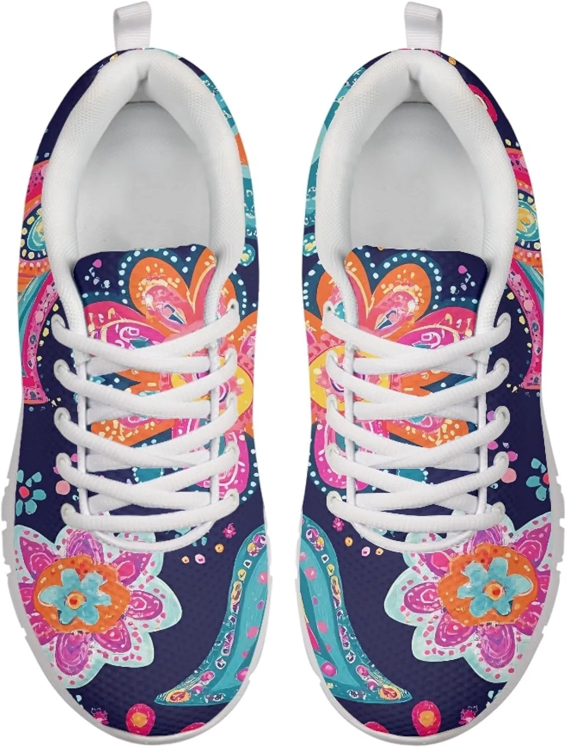 Sports Shoes for Women Trainer Running Travel Sneaker Causal Walking Low Heel Lace Up Teens Adults Sneakers Breathable