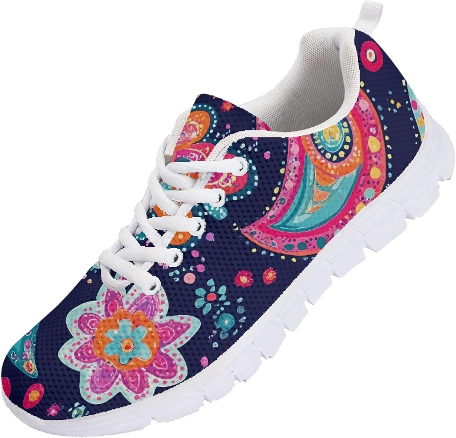 Sports Shoes for Women Trainer Running Travel Sneaker Causal Walking Low Heel Lace Up Teens Adults Sneakers Breathable