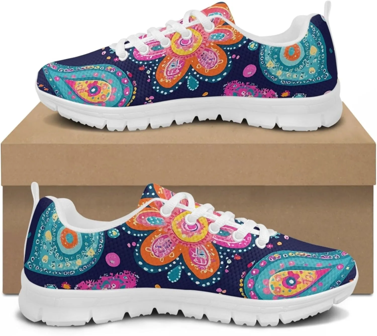 Sports Shoes for Women Trainer Running Travel Sneaker Causal Walking Low Heel Lace Up Teens Adults Sneakers Breathable