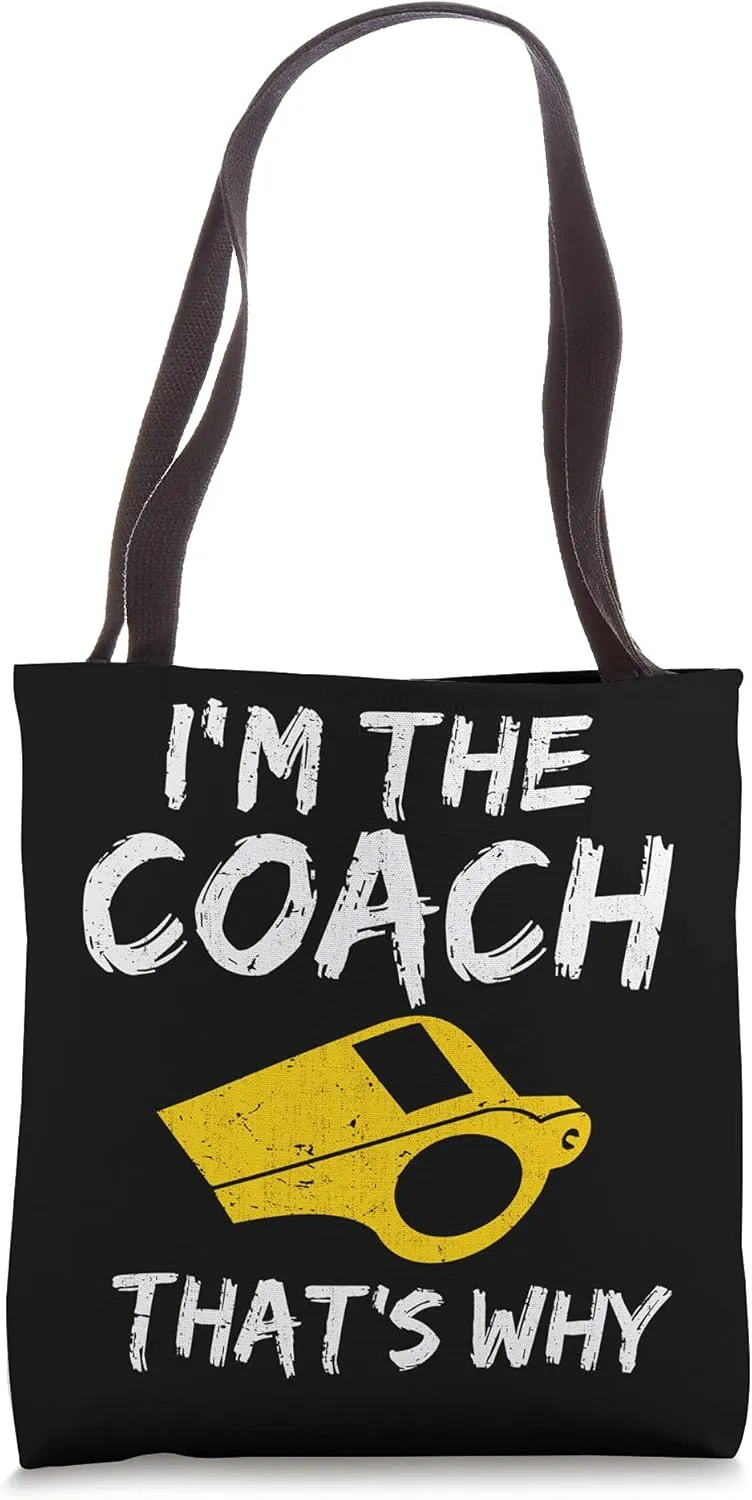Sportsman Trainer Sports Coaching Training Whistle Coach Tote Bag
