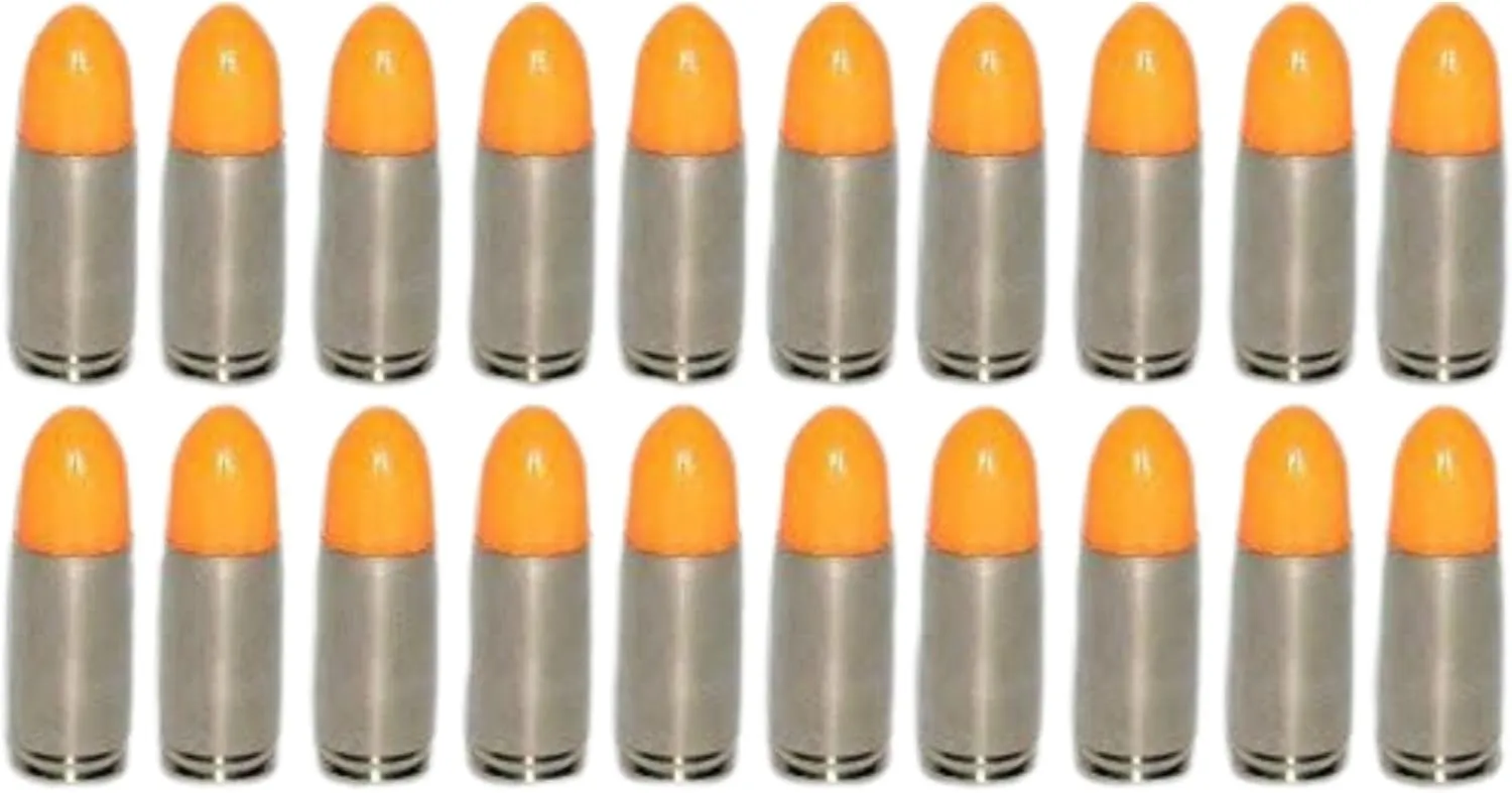 ST Action Pro 9mm Snap Caps – Orange Safety Trainer Dummy Rounds, Reusable Dry Fire Training Ammunition (20-Pack) for Gun Owners