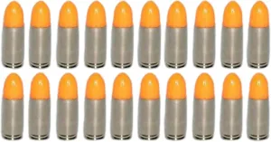ST Action Pro 9mm Snap Caps – Orange Safety Trainer Dummy Rounds, Reusable Dry Fire Training Ammunition (20-Pack) for Gun Owners