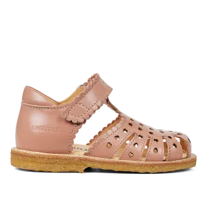 Starter sandal with mini-hearts and velcro closure
