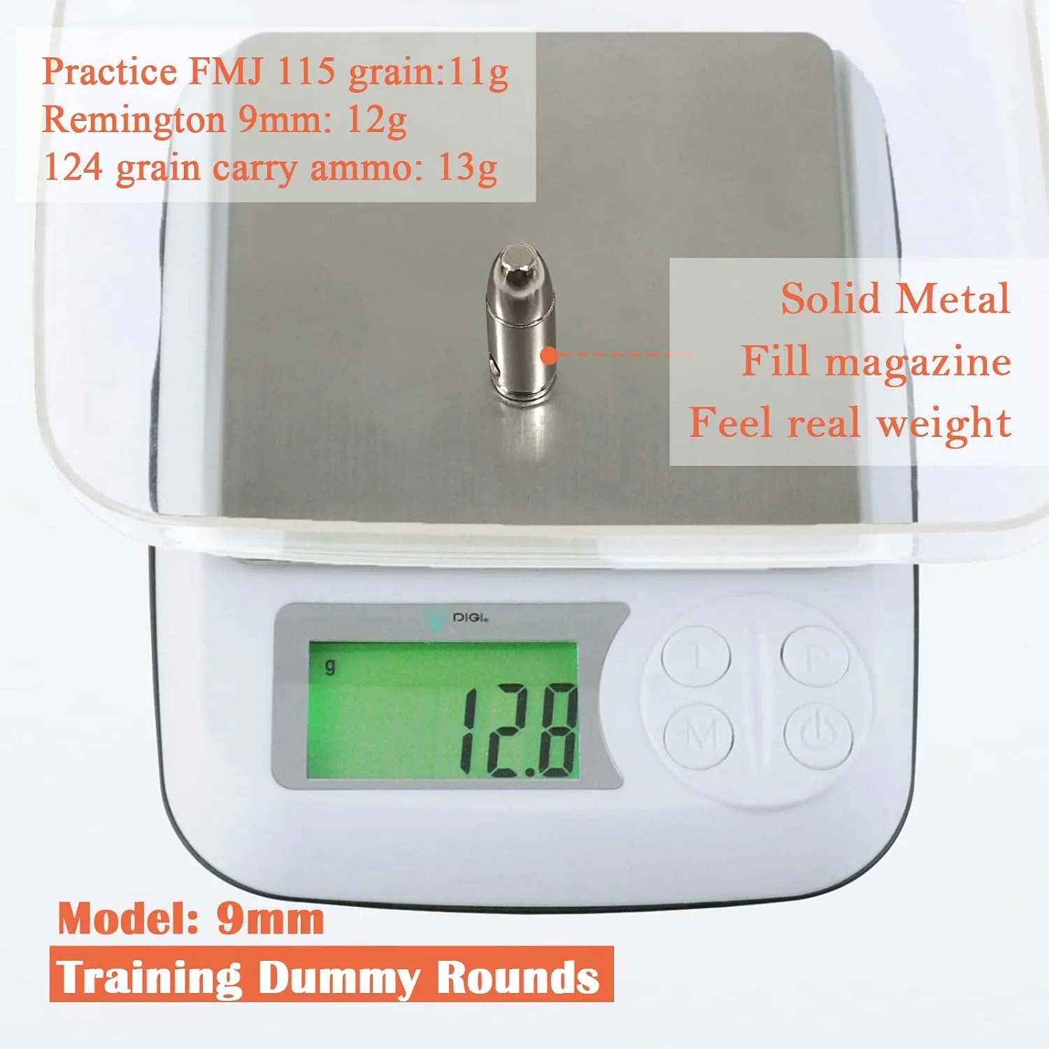 Steel Safety Practice Rounds Action Trainer Dummy Round Dry Fire Training Snap Cap